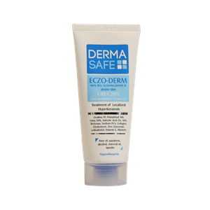 کرم ژل حاوی اوره 20% درماسیف مناسب پوست های بسیار خشک، اگزمایی اتوپیک 40 میلی لیتر Derma Safe Eczo Urea Cream Gel For Very Dry Eczema Prone Atopic Skin ml 
