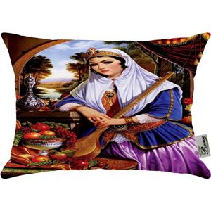 کوسن مخمل رنس مدل R1-10327 سایز 47x33 سانتی متر