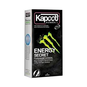 کاندوم انرژی کاپوت مدل Kapoot Energy Secret بسته 12 عددی 