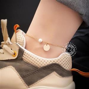 پابند ظریف رنگ ثابت مرواریدی (جنس: استیل_ضدحساسیت)