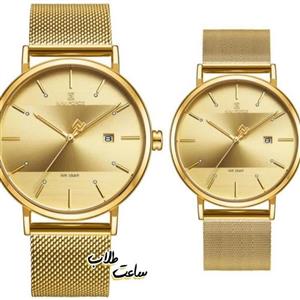 ساعت مچی ست مردانه و زنانه ناویفورس اورجینال. طلایی Naviforce