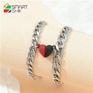ست کارتیر استیل، با قفل دوستی طرح قلب مخصوص زوج و دوستها کد 156