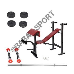 میز بدنسازی 12 کاره به همراه دمبل و هالتر( تهران ، شهرستان هزینه باربری پسکرایه)