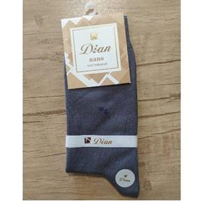 جوراب ساق بلند تک رنگ مردانه دیان کد d11رنگ دودی