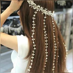 ریسه آبشاری عروس  مخصوص موهای بلند وشینیونهای باز (اویزدار)