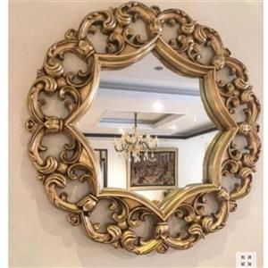 قاب آینه طرح گل قطر 90