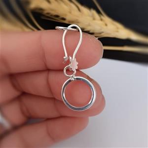 گوشواره نقره حلقه ای آویزی شیک و جذاب
