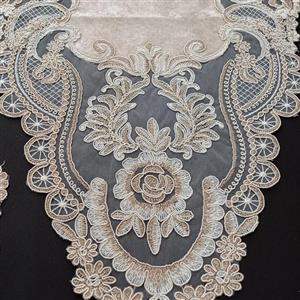 رومیزی مبل مخمل دانتل ترک اصل جدید سه تکه