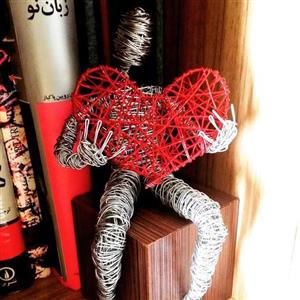 مجسمه سیمی مدرن  تندیس عاشق  مفتولی گالری هنر خلاق
