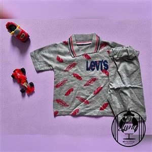 تیشرت شلوارک پسرانه یقه دار لیوایز