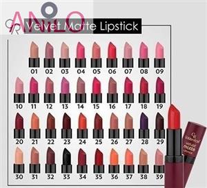 رژ لب گلدن رز مدل ولوت مات شماره 12 Golden Rose Velvet Matte Lipstick 12