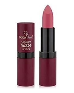 رژ لب گلدن رز مدل ولوت مات شماره 12 Golden Rose Velvet Matte Lipstick 12