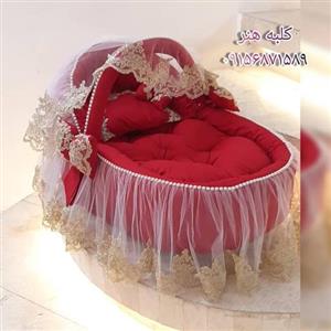 سبد حمل پرنسسی ساک حمل سیسمونی نوزادی اغوشی کتان