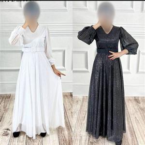 لباس ماکسی مجلسی جدید پوشیده شاین دار اکلیلی بیگ سایز 36 تا 56 سایزبزرگ ستاره