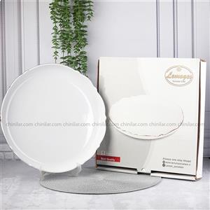 دیس گرد موج لمون سایز بزرگ ( دیس چینی _ دیس لب طلا _ دیس لمون _ دیس سفید)