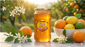 عسل بهار نارنج همراه موم 500گرمی