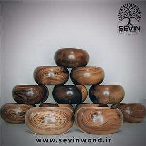 پیاله خمره ای چوبی