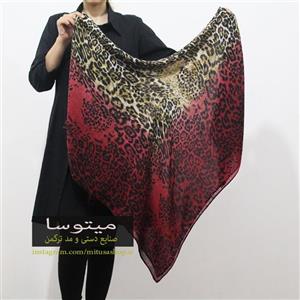 روسری ترکمن نخ ترک طرح پلنگی زشکی