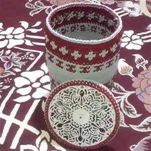 باکس درب دار رخت چرک تریکویی مدل گرد با ارتفاع 55 و قطر 36سانت