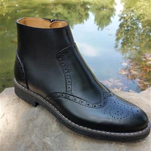 نیم بوت چرم طبیعی دستدوز مردانه(برونو م)