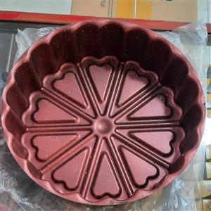 قالب کیک تفلون گرد طرح کف قلب
