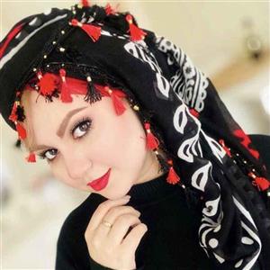 روسری گلونی منگوله دار