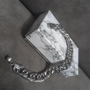 دستبند کارتیر دوبل استیل نقره ای