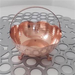 سبد میوه یا میوه خوری یا شکلات خوری مسی سیمین مس