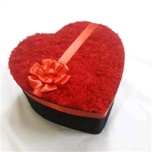 جعبه هدیه جعبه کادو طرح قلب قرمز مشکی مخصوص ولنتاین 