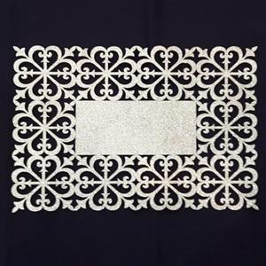 رومیزی توسینی مستطیل چرمی اکلیلی جدید