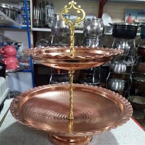 شیرینی خوری دو طبقه مس 