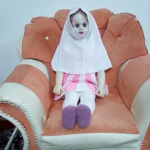 03  مغنعه سفید ساده کودک سایز 3 الی 5 سال