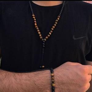 ست گردنبند و دستبند چشم ببر و اونیکس