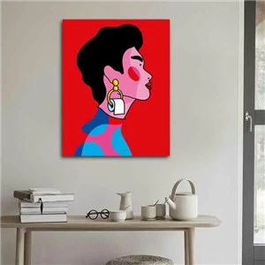 تابلو بوم چاپی لاویا طرح نقاشی پرتره زن کد ART-2700