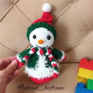 درخت و تزئینات کریسمس آدم برفی یلدایی 