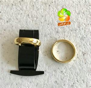 انگشتر استیل طلایی مدل رینگ ساده( مردانه و زنانه )