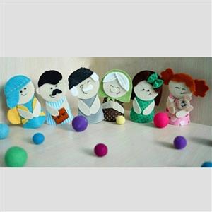 پک عروسک انگشتی خانواده 6 نفره