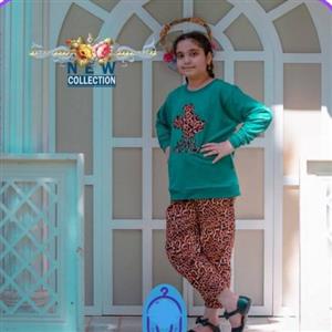 بلوز شلوار دخترانه پلنگی