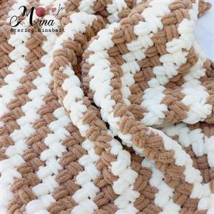 پتو نوزادی بافته شده با کاموا آلیز پافی ترک ضد حساسیت