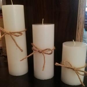 شمع استوانه ای3سایزباهم