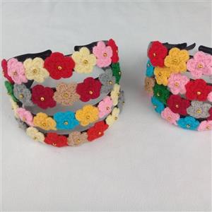 تل سر دخترانه بافتنی