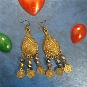 گوشواره برنز و کریستال