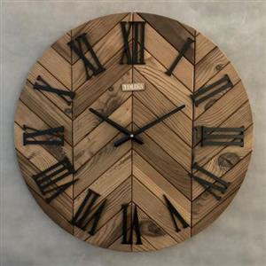 ساعت دیواری چوبی تولیکا قطر 60