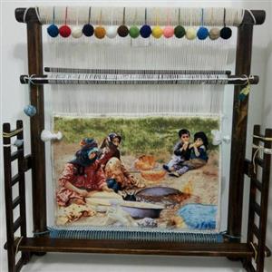 دار قالی همراه با تابلو فرش کد 1015