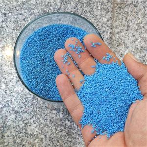 شن رنگی گلدان نیم کیلویی آبی