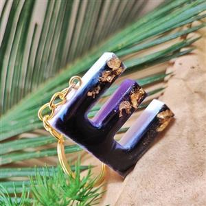 جاکلیدی یا سرکلیدی رزینی حرف E قابل شستشو مناسب برای آویز ماشین،جاکلیدی و یا آویز کیف