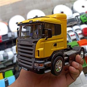 ماکت کامیون اسکانیا برند ویلی در سه رنگ آبی زرد مسی