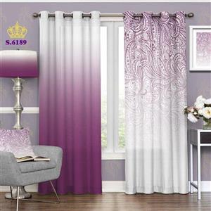 پرده پذیرایی دو قواره پانچ اسلمی طرح بته جقه کد S6189