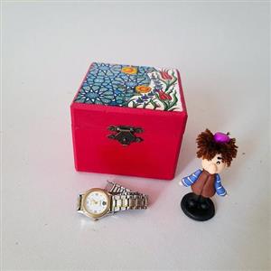جعبه چوبی دست ساز دکوپاژ طرح لاله
