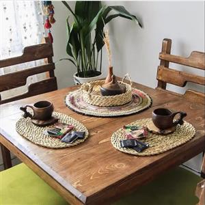 زیر بشقابی حصیری (گرد و بیضی)